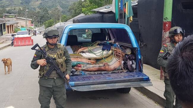 Capturados cuatro sujetos por hurtar ganado en Totoró, Cauca. Foto: Cortesía Samuel Guzmán