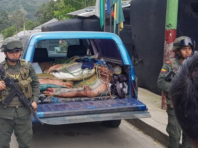 Capturados cuatro sujetos por hurtar ganado en Totoró, Cauca. Foto: Cortesía Samuel Guzmán