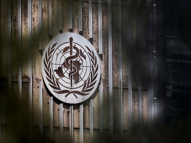 Sede de la Organización Mundial de la Salud en Ginebra. FOTO: FABRICE COFFRINI/AFP via Getty Images