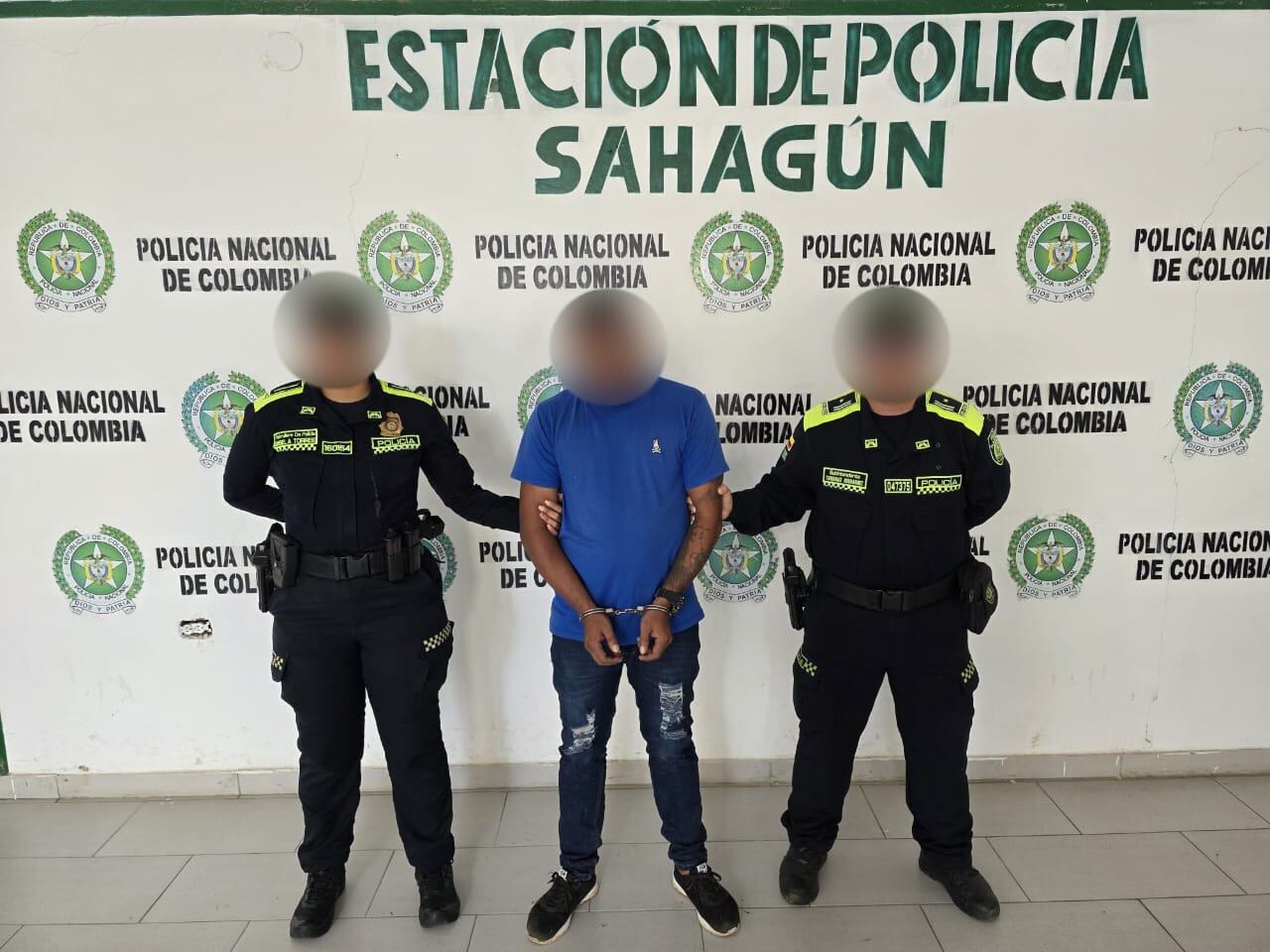 Capturan a presunto implicado en el ‘plan pistola’ en Córdoba: habría asesinado a un patrullero en Sahagún. Foto: Policía Córdoba.