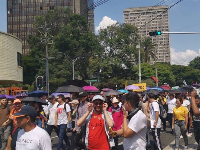 Veinte capturados y dos menores aprehendidos durante las manifestaciones en Medellín. Foto: Redacción W Radio