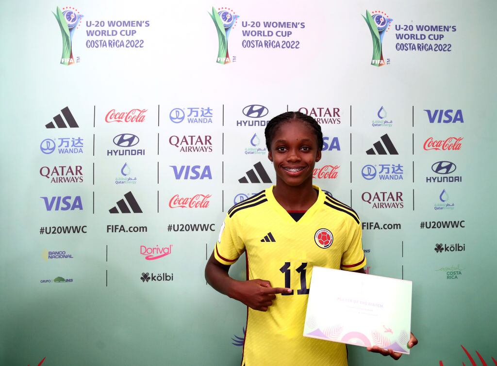 Linda Caicedo. (Photo by Katelyn Mulcahy - FIFA/FIFA via Getty Images)