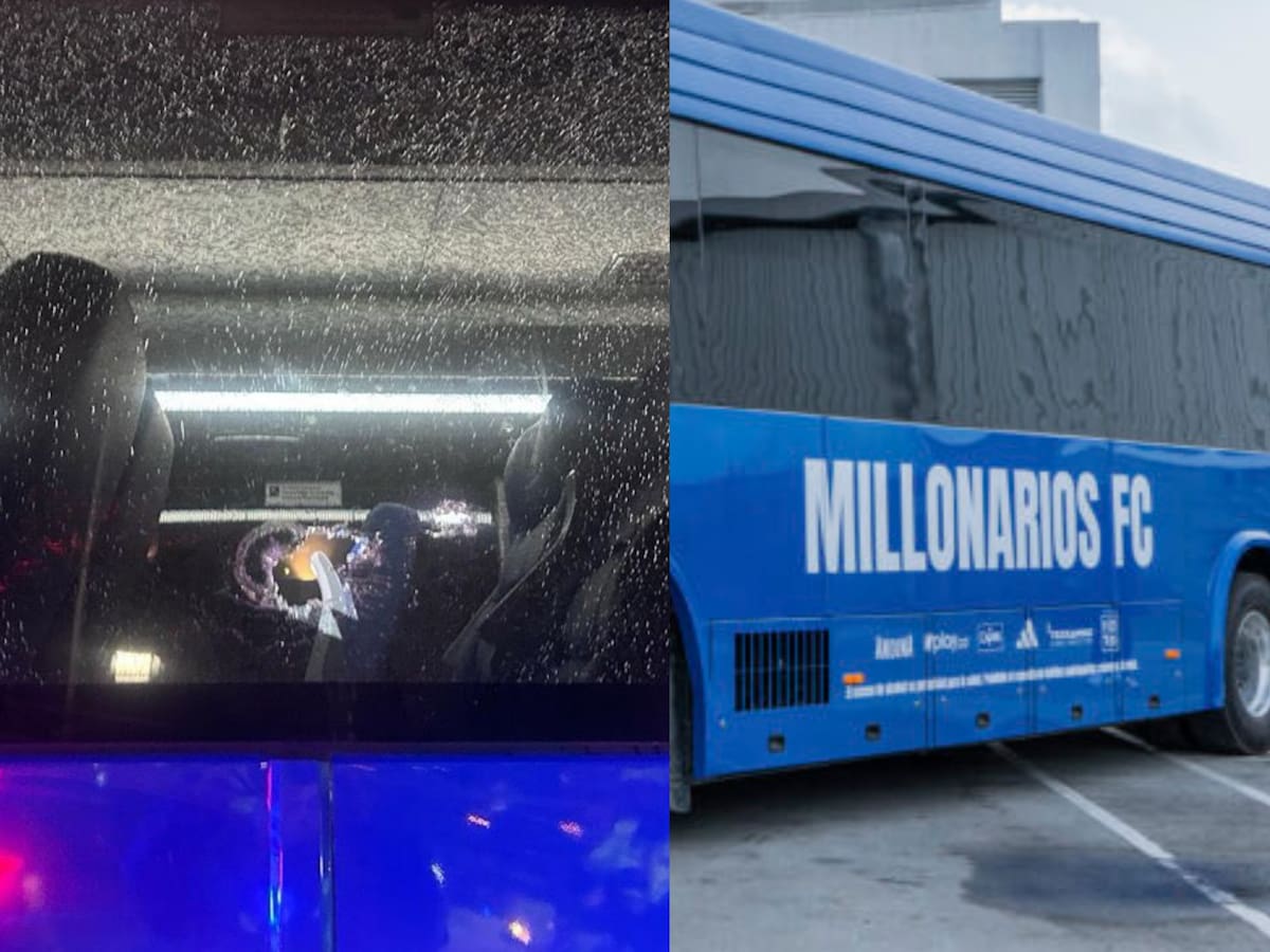 Bus de Millonarios fue atacado con piedras previo al clásico contra Santa Fe