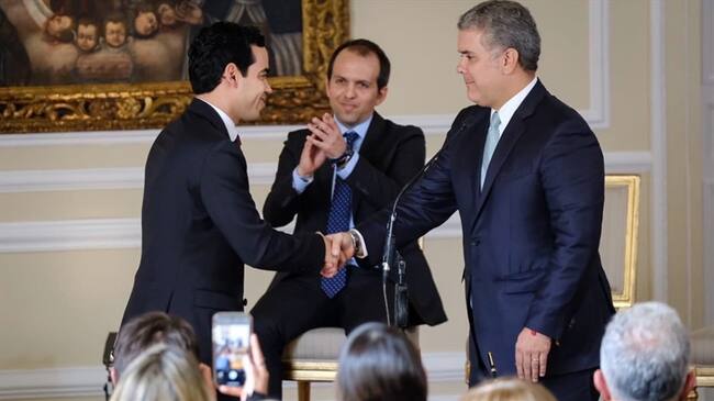Se posesionó el ministro del Deporte y el director del DNP. Foto: Presidencia