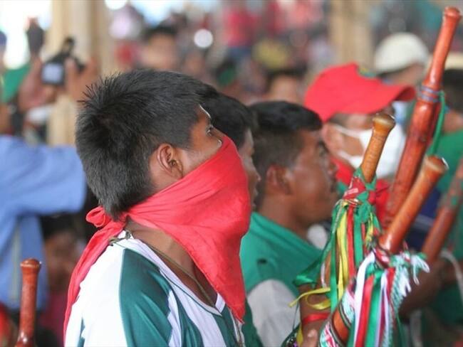 Comunidades indígenas se declaran en asamblea en Cauca. Foto: Colprensa