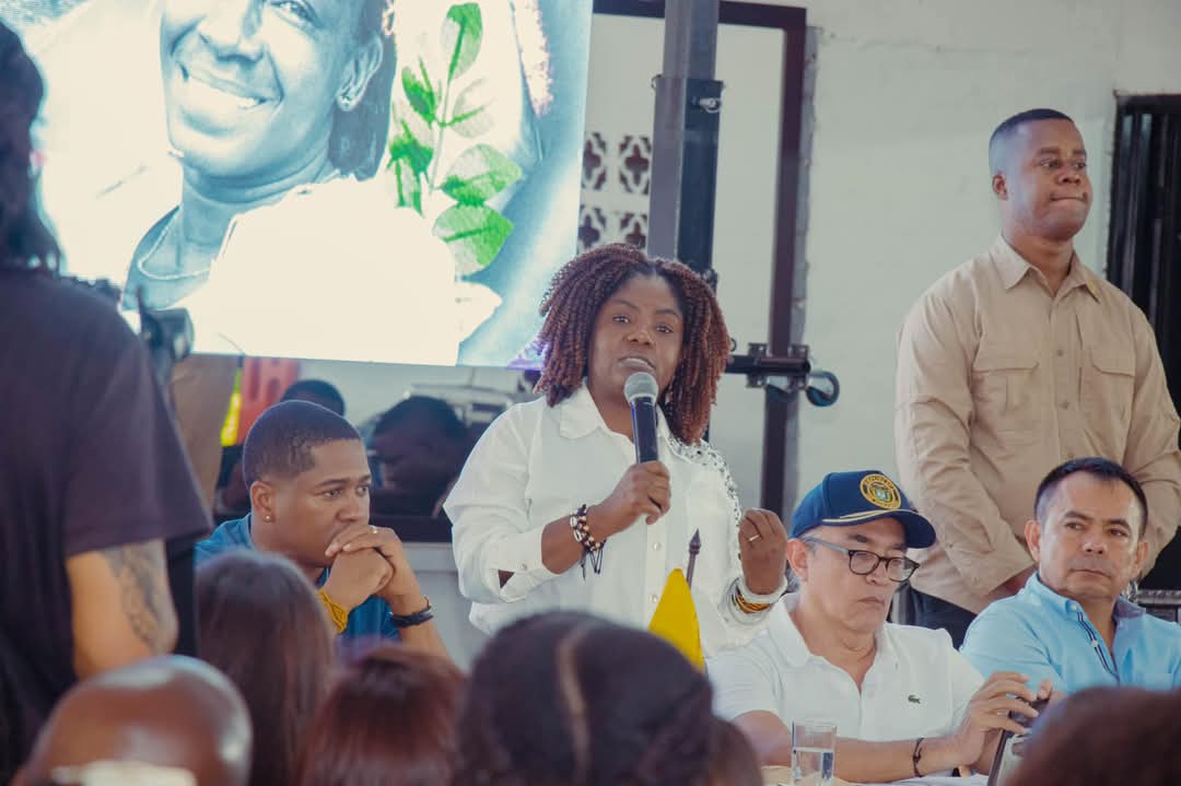 Francia Márquez,  vicepresidenta de Colombia en Santander de Quilichao. Crédito: Alcaldía de Santander de Quilichao.