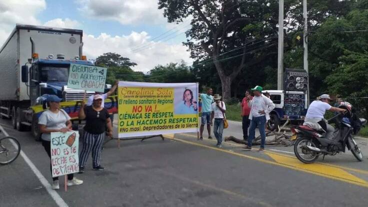 Bloqueada la troncal del Caribe a la altura de la ‘Y’ de Ciénaga