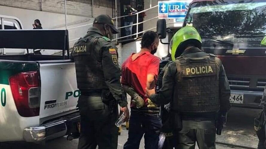 El individuo fue capturado en la reacción de la Policía Nacional . Foto: Cortesía