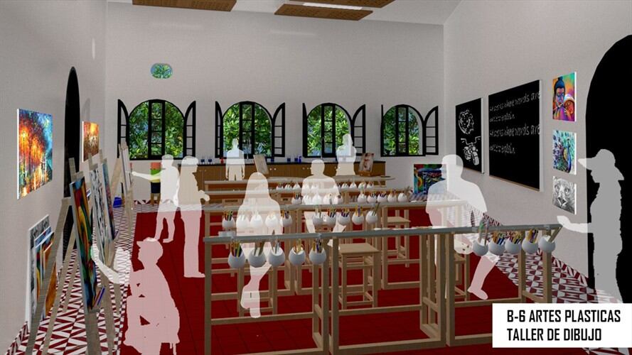 Docentes de Uniatlántico exigieron que iniciara la restauración en sede de Bellas Artes. Foto: Uniatlántico