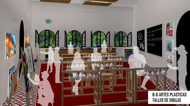 Docentes de Uniatlántico exigieron que iniciara la restauración en sede de Bellas Artes. Foto: Uniatlántico