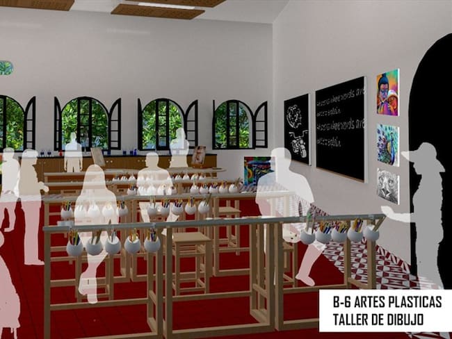 Docentes de Uniatlántico exigieron que iniciara la restauración en sede de Bellas Artes. Foto: Uniatlántico