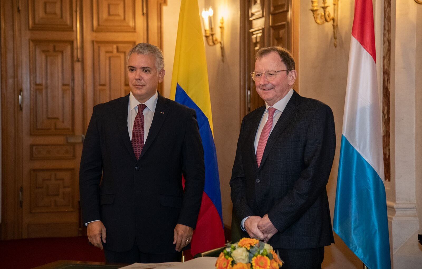 Colombia y Luxemburgo avanzan para firmar acuerdo de doble tributación y la extensión de servicios de aviación . Foto: Presidencia