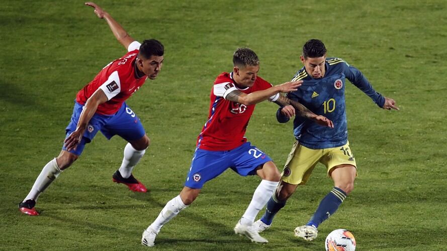 Empate entre Colombia y Chile por Eliminatorias. Foto: Getty