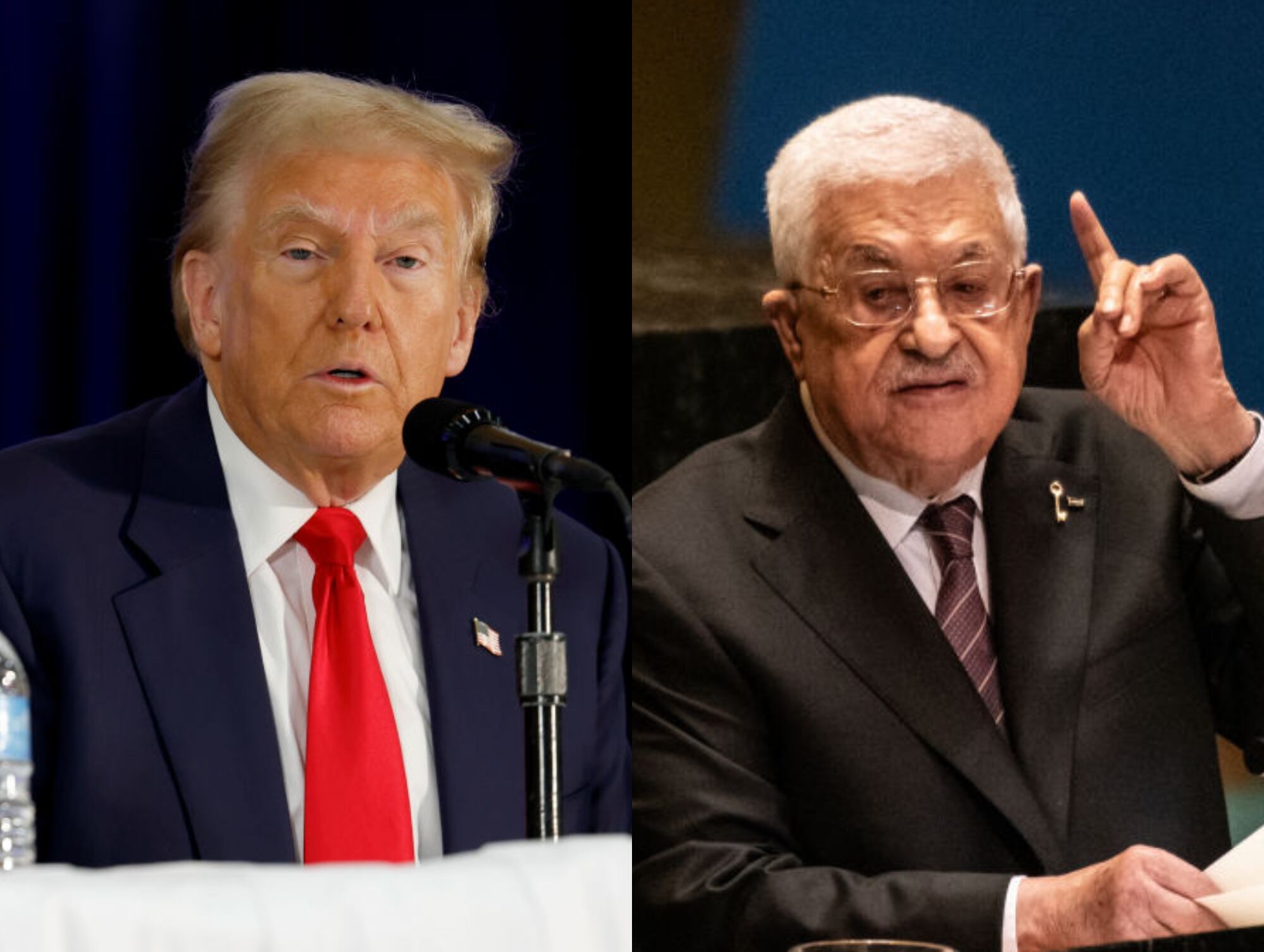 Donald Trump y Mahmud Abás. I Fotos: Getty Images.