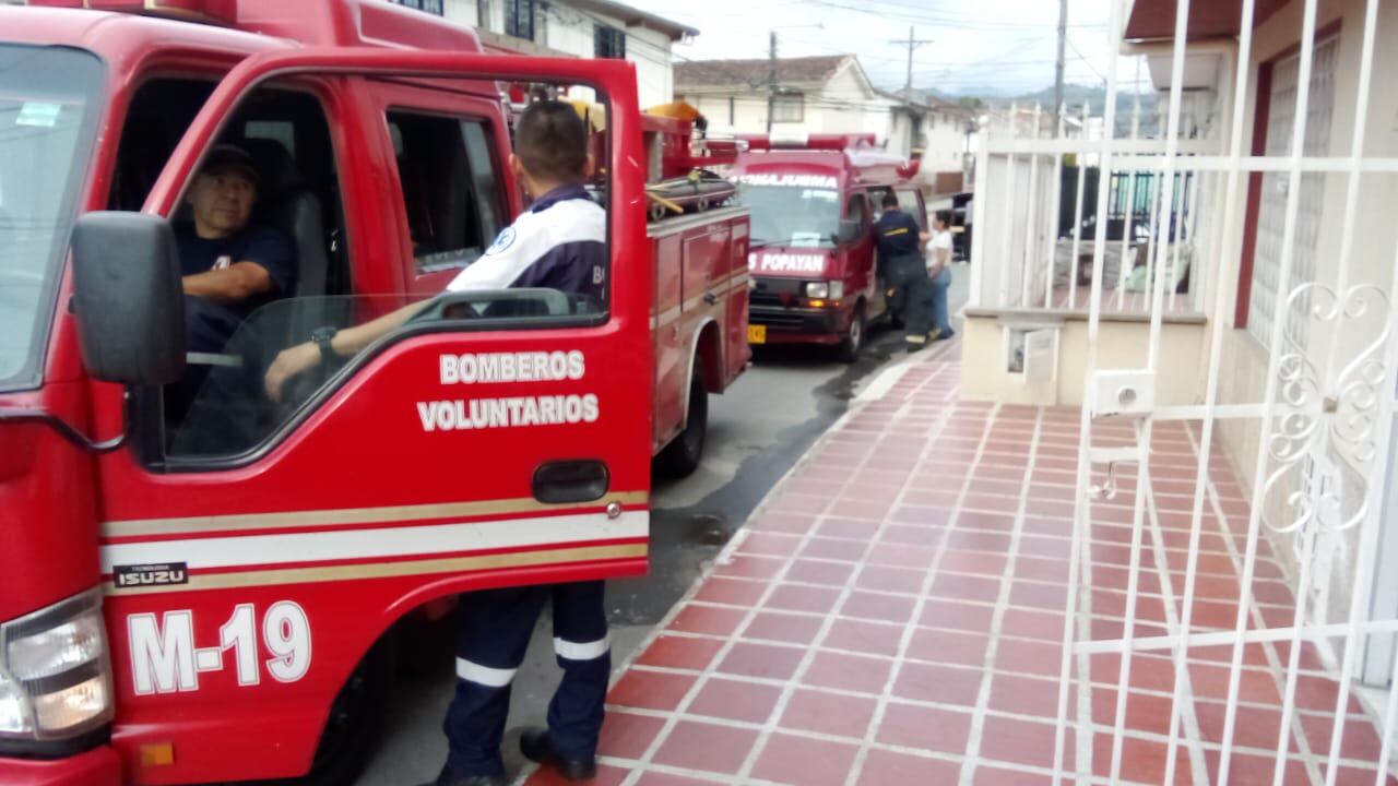 Bomberos de Popayán. Crédito: Bomberos de Popayán.