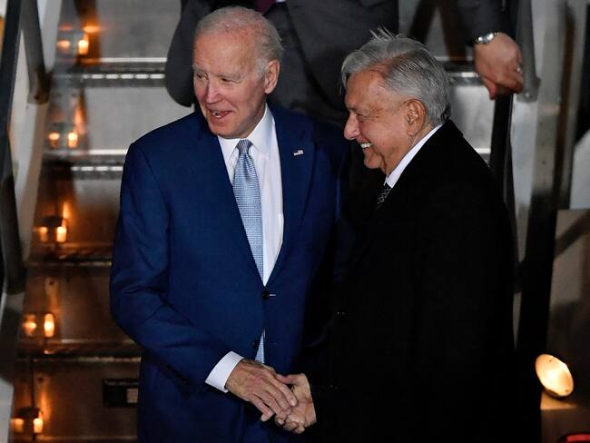 Joe Biden y Andrés Manuel López Obrador. (Photo by CLAUDIO CRUZ / AFP)