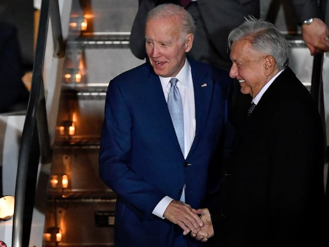Joe Biden y Andrés Manuel López Obrador. (Photo by CLAUDIO CRUZ / AFP)