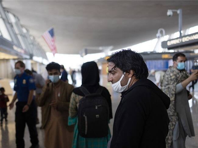 Aeropuerto de Kabul antes del atentado del Estado Islámico. Foto: Win McNamee/Getty Images/AFP
