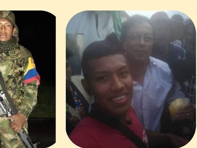 En las imágenes, el dirigente político aparece acompañado de un hombre de civil, integrante del grupo armado que viene generando hechos de violencia en Cauca . Foto: Salud Hernández-Mora