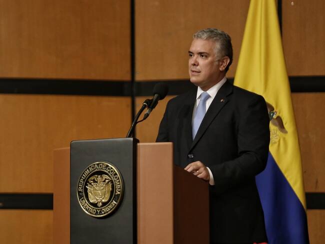 Iván Duque, una vez más se refirió a la polémica en torno a lo que se ha denominado ‘ley mordaza’. Foto: Colprensa