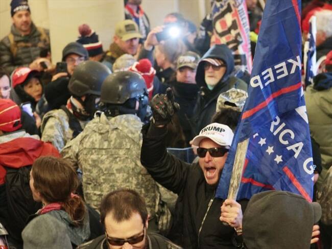 Partidarios de Trump irrumpen en el Congreso de Estados Unidos. Foto: Getty Images