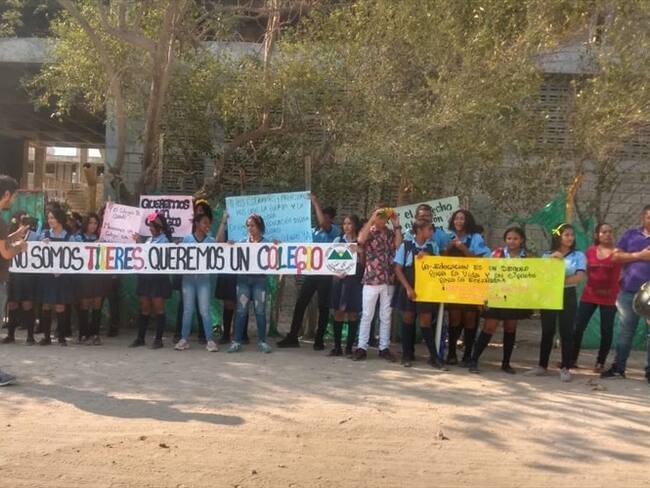 Después de dos años obra en Colegio de Santa Marta sigue inconclusa