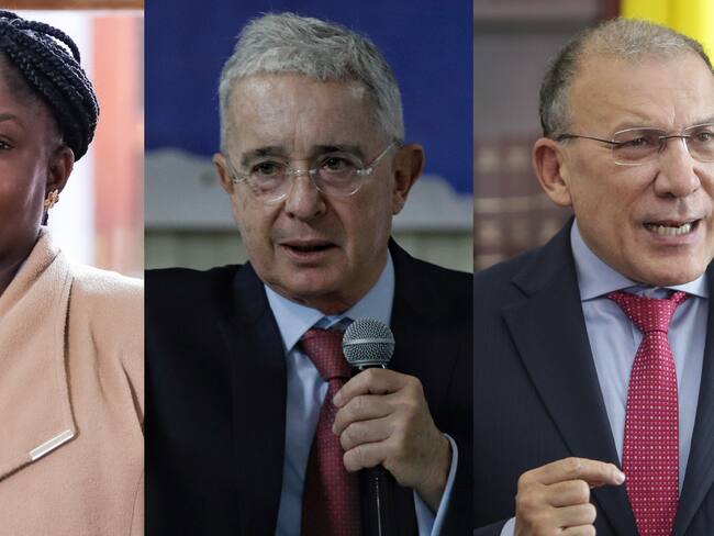 Francia Márquez, Álvaro Uribe y Roy Barreras. Fotos: Colprensa