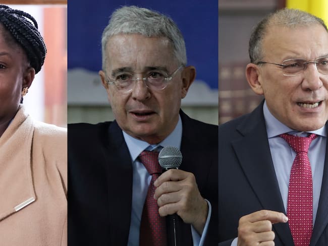 Francia Márquez, Álvaro Uribe y Roy Barreras. Fotos: Colprensa