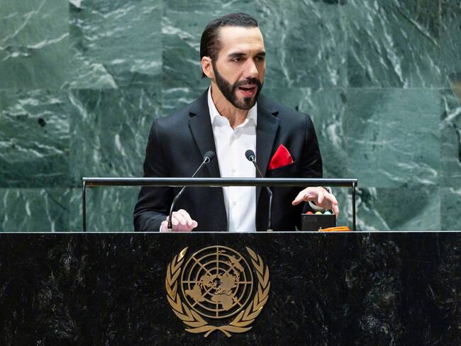 Nayib Bukele, presidente de El Salvador, habla desde la Asamblea de la ONU