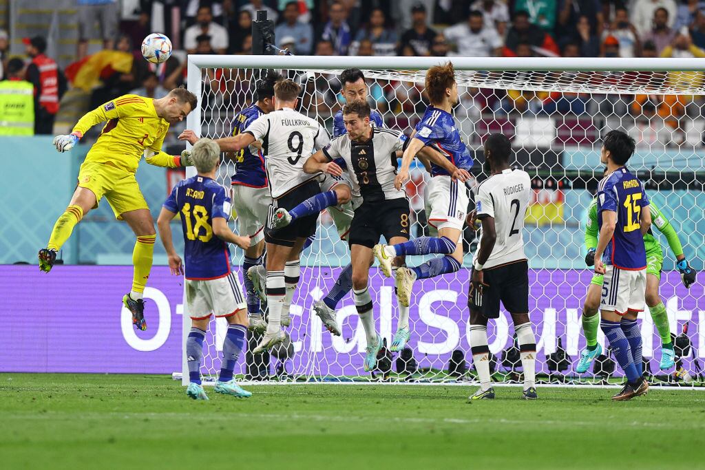 Partido de Alemania vs Japón en el Mundial Qatar 2022. Foto: Getty Images.