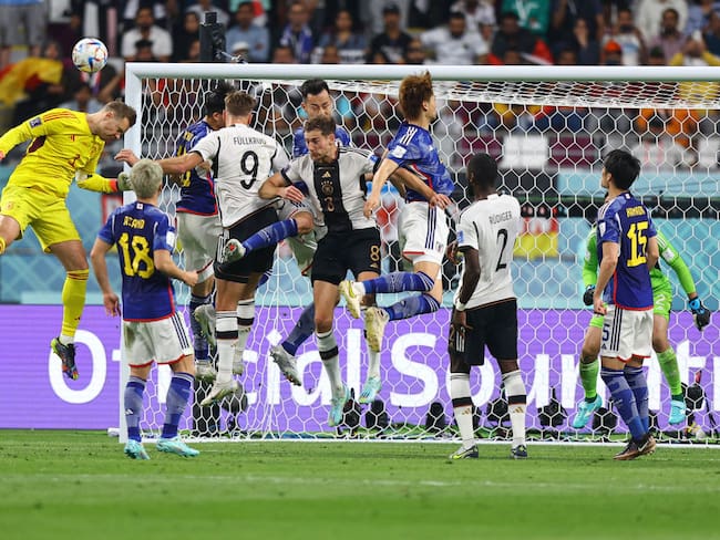 Partido de Alemania vs Japón en el Mundial Qatar 2022. Foto: Getty Images.