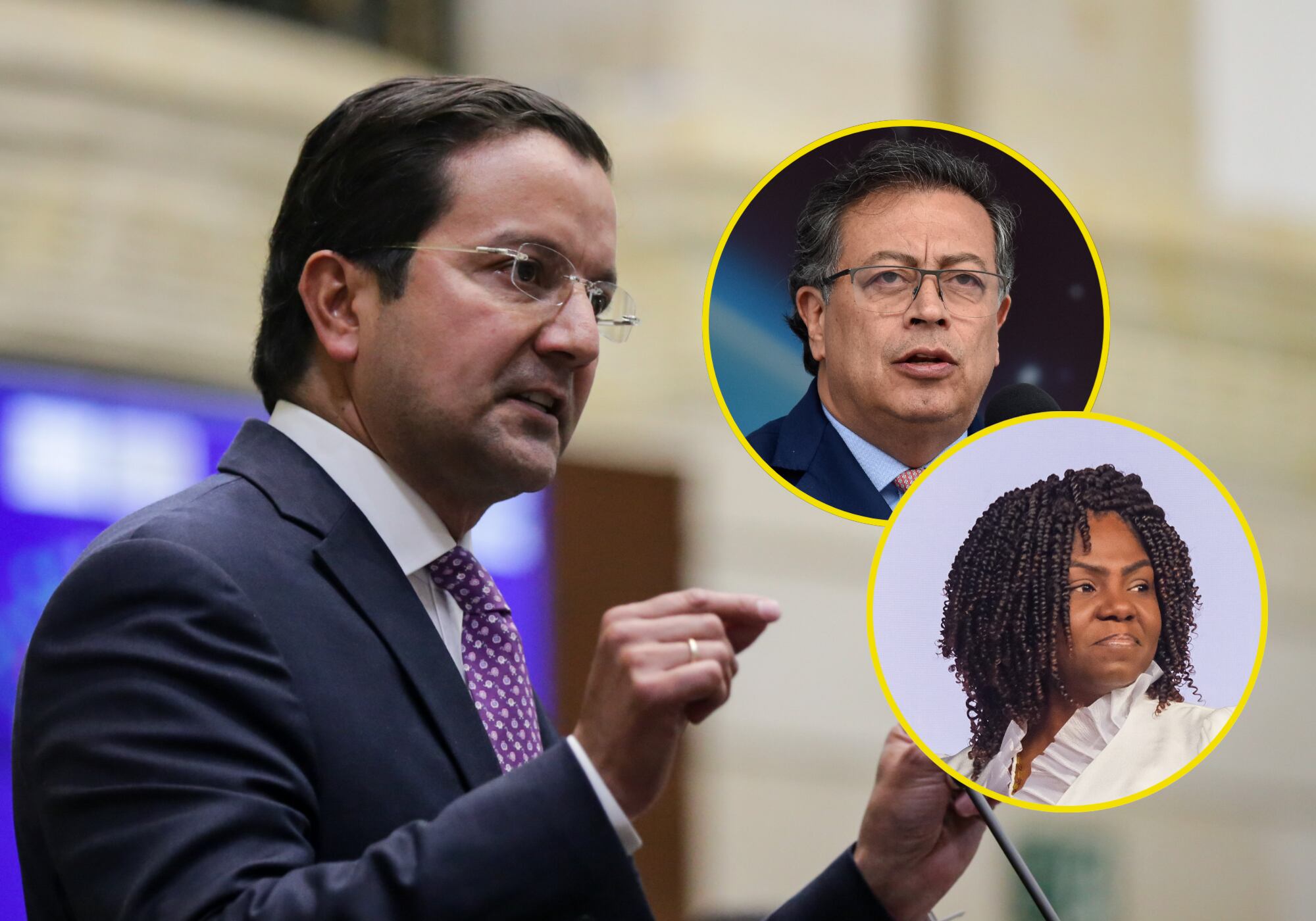 David Luna, Gustavo Petro y Francia Márquez | Fotos: Colprensa