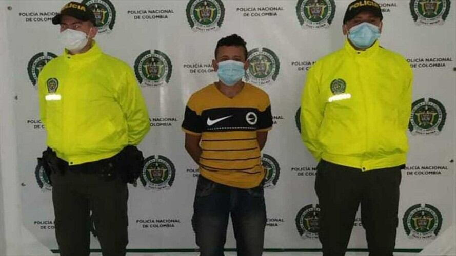 Captura del presunto homicida. Foto: Policía de Risaralda.