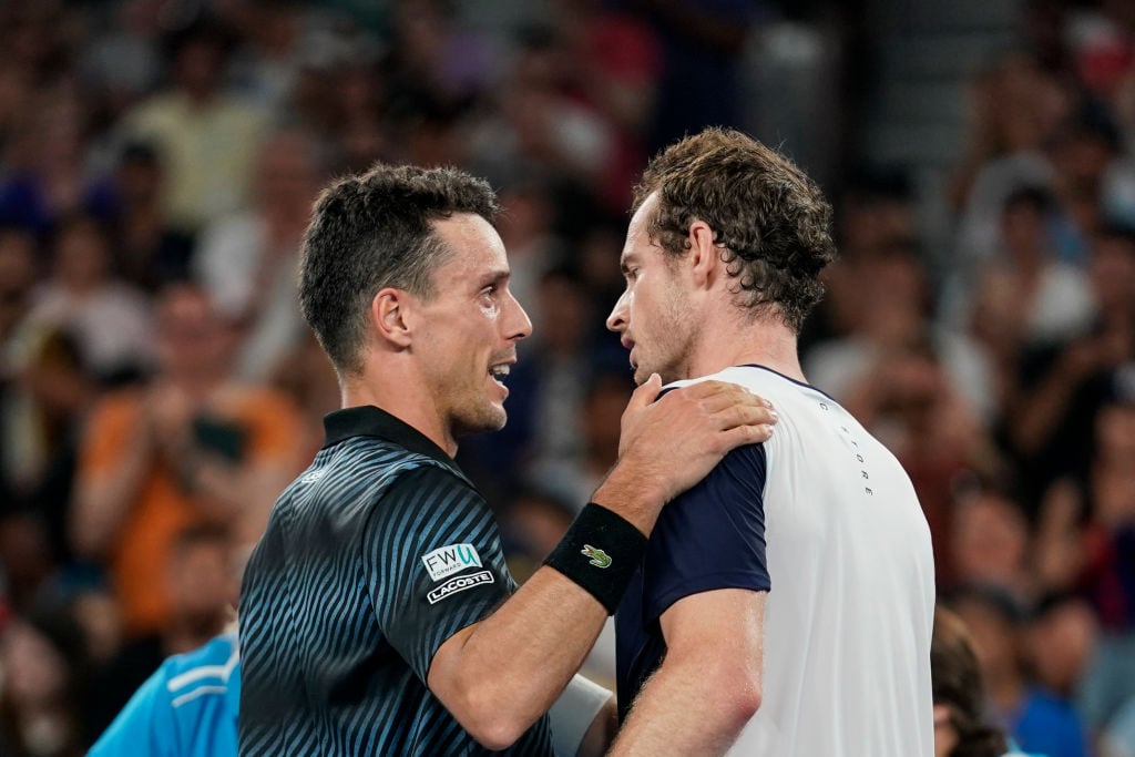 Roberto Bautista y Andy Murray. (Photo by Fred Lee/Getty Images)