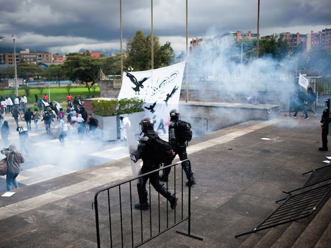 Sin detenciones y dos comparendos impuestos en protestas de Primera Línea en Bogotá