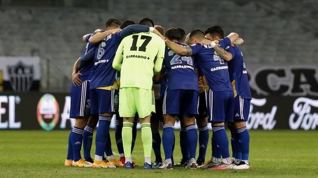 Jugadores de Boca Juniors en el partido ante Atlético Mineiro por Copa Libertadores. Foto: Bruna Prado-Pool/Getty Images