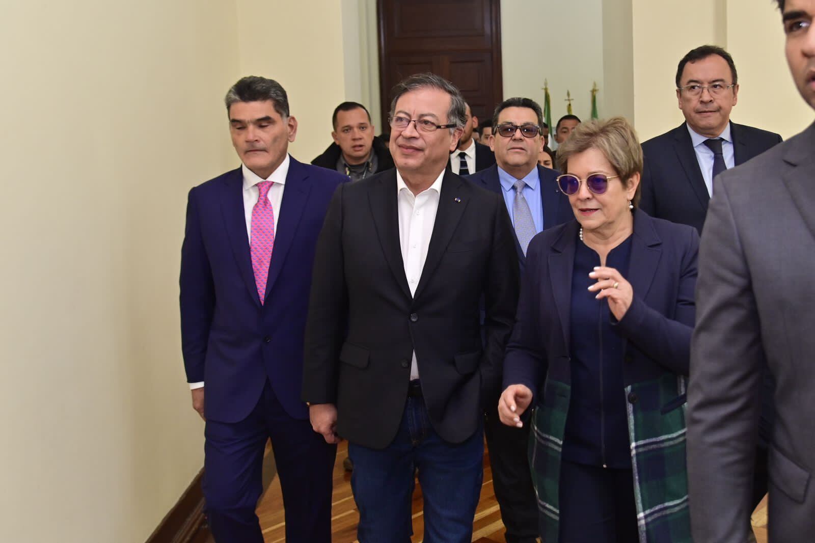 Presidente Gustavo Petro y ministra de Trabajo, Gloria Inés Ramírez, en la radicación de la reforma labora. 22 de marzo de 2023. Foto: Presidencia.