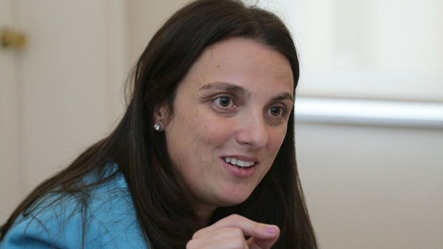 Karen Abudinén respondió al debate de moción de censura en su contra el pasado 3 de septiembre. Foto: Colprensa / SOFÍA TOSCANO