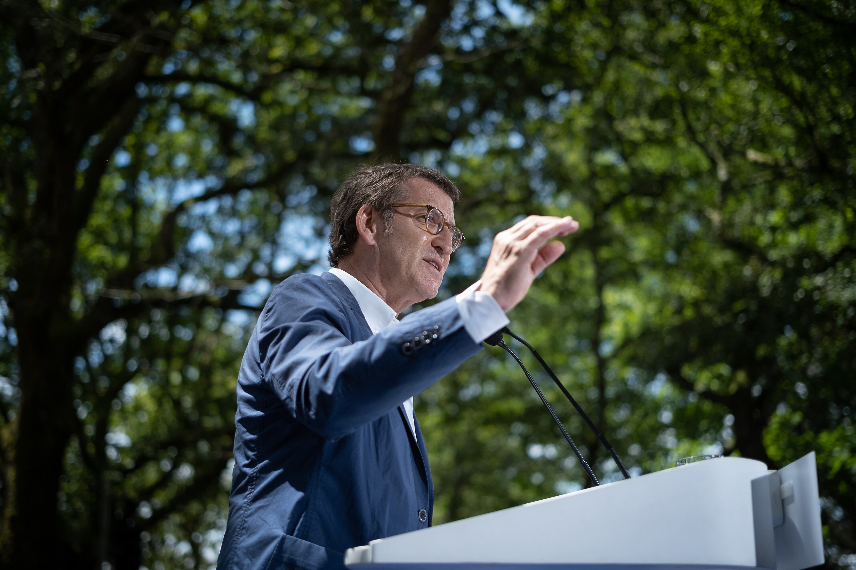Alberto Núñez Feijóo, presidente del Partido Popular, desde Galicia, España. (Photo By Cesar Arxina/Europa Press via Getty Images)