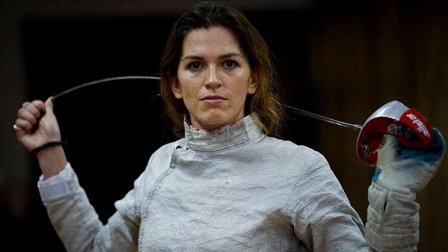 Belén Pérez Maurice, esgrimista argentina, se convirtió en una de las protagonistas del quinto día de los Juegos Olímpicos. Foto: Getty Images/Gabriel Rossi