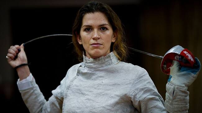 Belén Pérez Maurice, esgrimista argentina, se convirtió en una de las protagonistas del quinto día de los Juegos Olímpicos. Foto: Getty Images/Gabriel Rossi