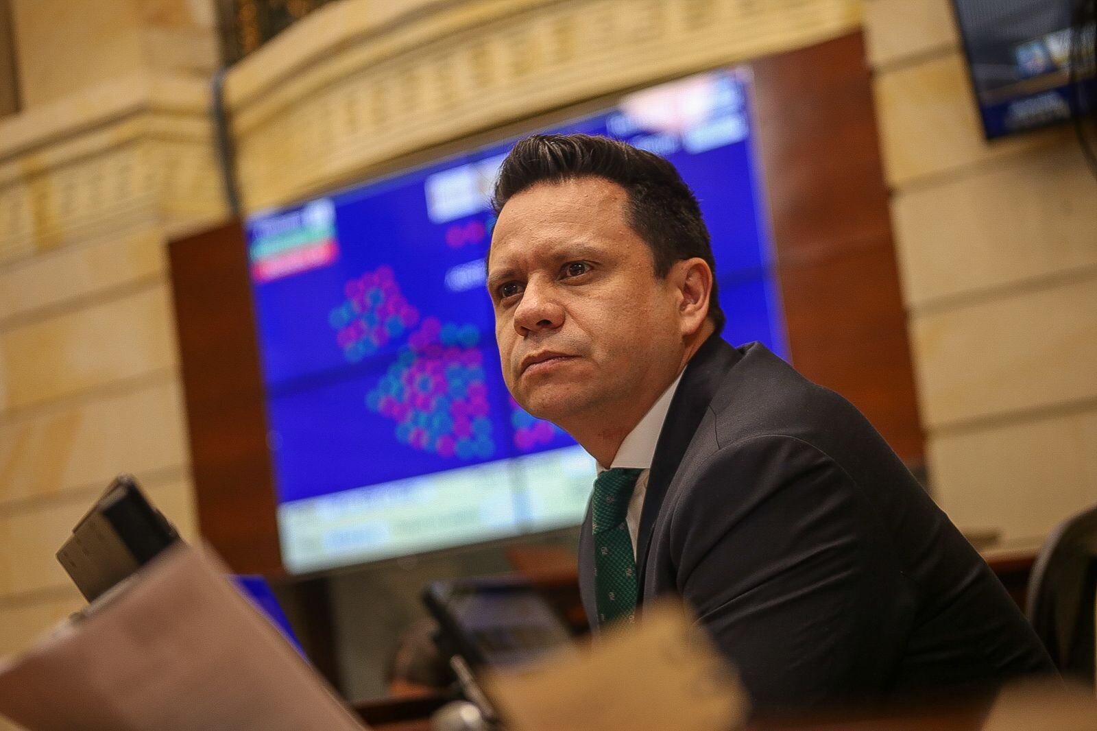 El Secretario general del Senado, Diego González, defendió la transparencia en votación de la consulta popular. Foto: cortesía prensa Senado.
