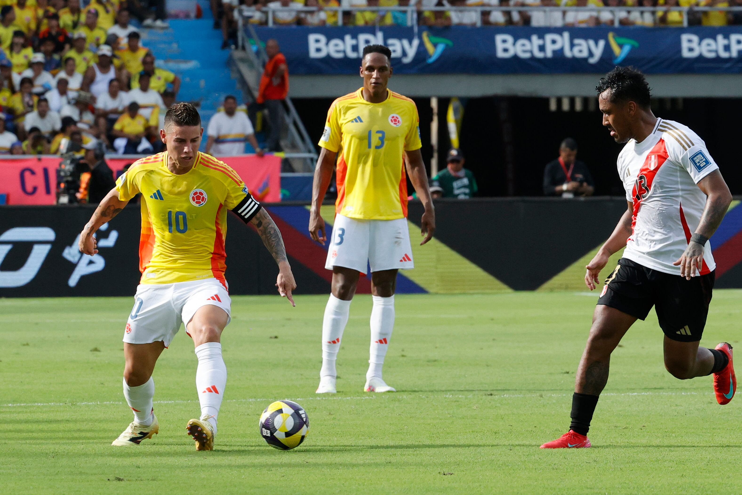 Colombia vs. Perú. Foto: EFE.