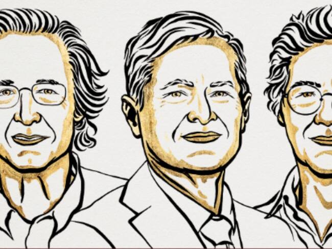 Pierre Agostini, Ferenc Krausz y Anne L'Huillier. Foto: Premio Nobel de Física.