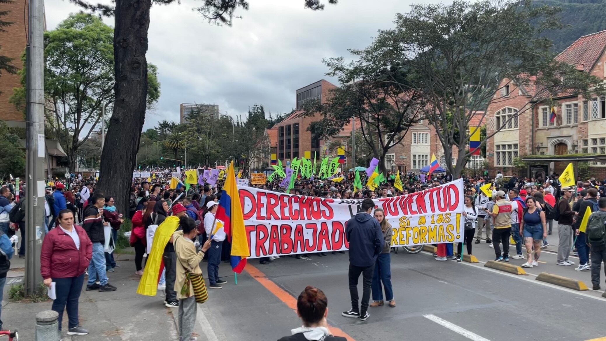 Marchas en Bogotá. Foto: W Radio.