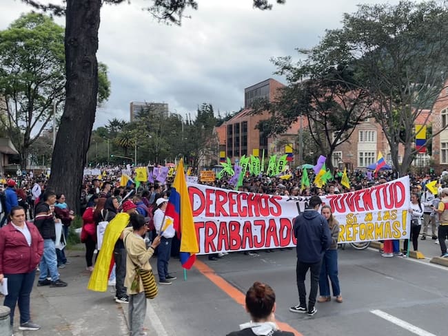 Marchas en Bogotá. Foto: W Radio.