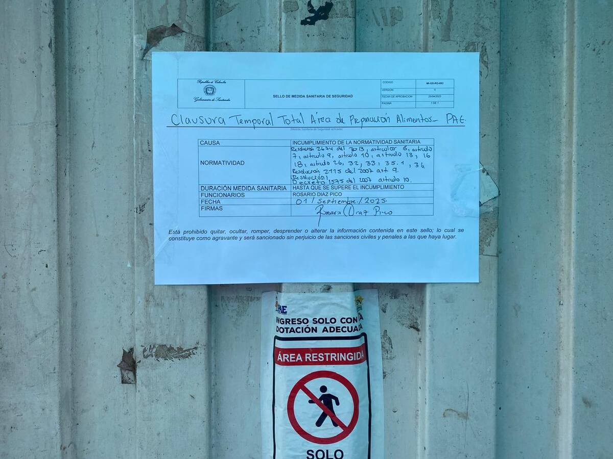 Cierran colegio en Santander por problemas de salubridad: 305 estudiantes se ven afectados