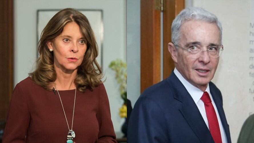 El expresidente Álvaro Uribe reaccionó a través de su cuenta de Twitter y lamentó la caída de su imagen y la vicepresidenta Marta Lucía Ramírez salió en su defensa. Foto: Colprensa