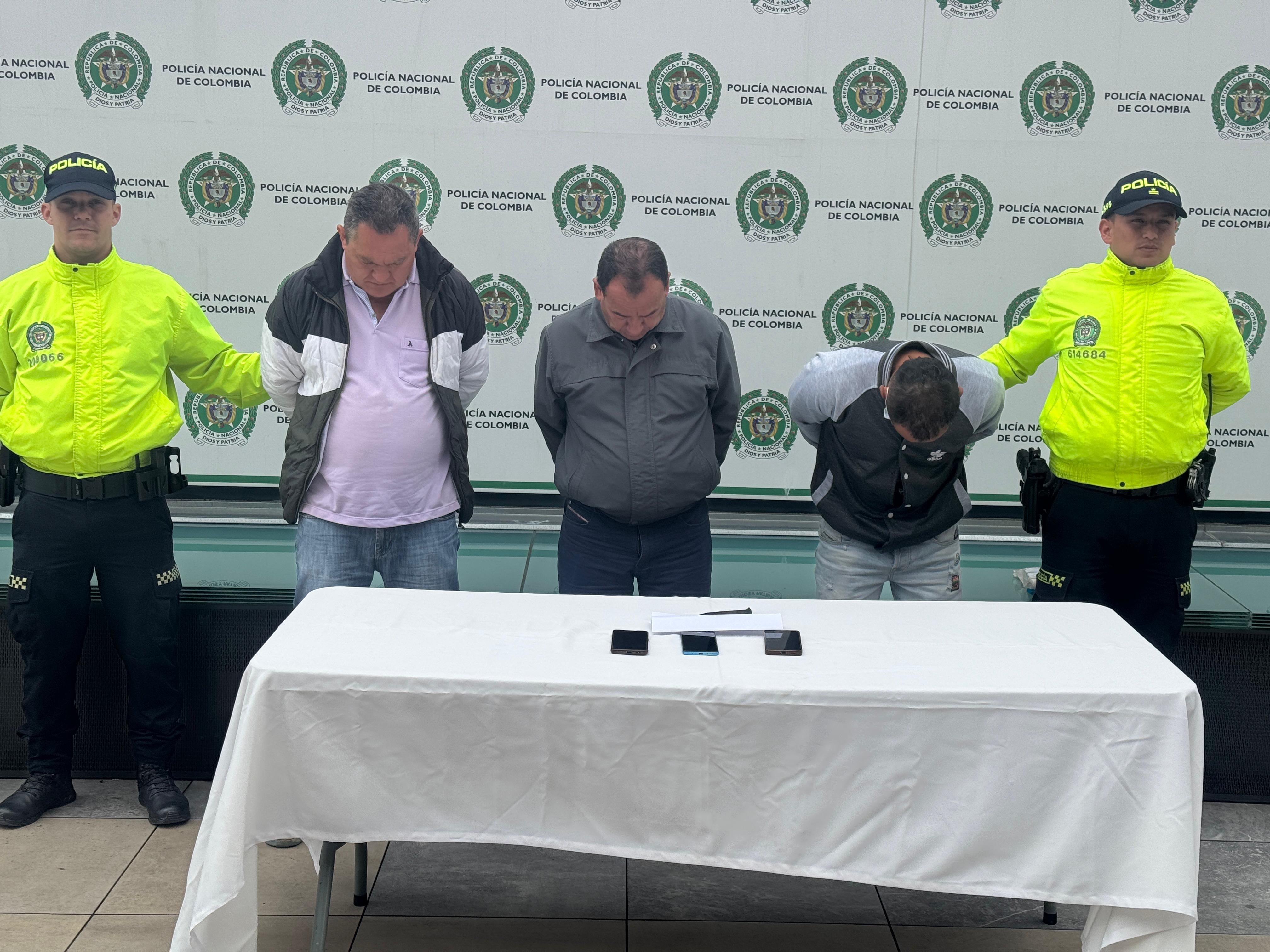 Capturan a red de tráfico de armas en Bogotá. Foto: cortesía Policía Metropolitana.