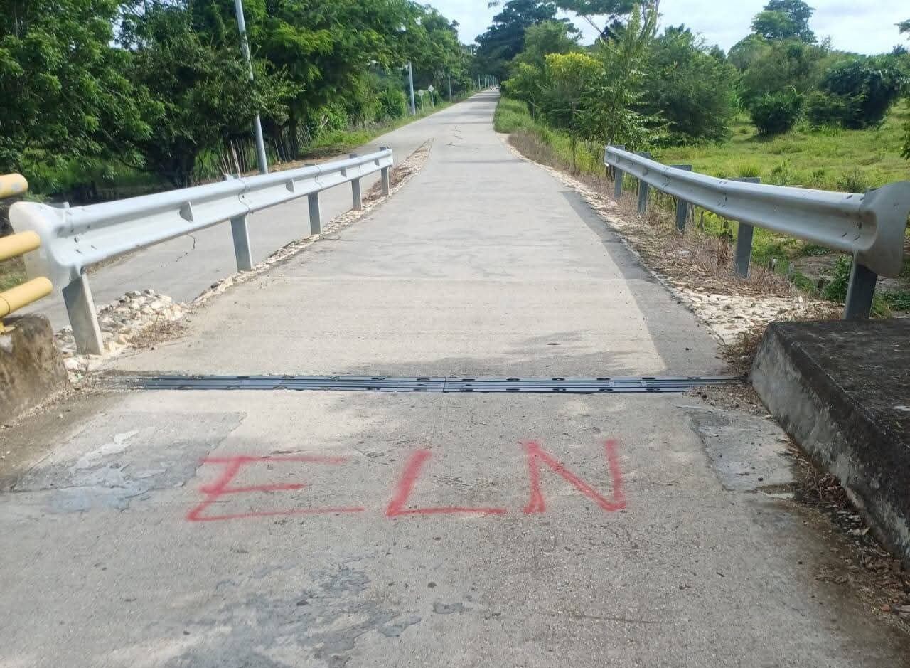 Alertan por la aparición de grafitis alusivos al ELN en Chimá, Córdoba. Foto: cortesía Fundación Cordoberxia.